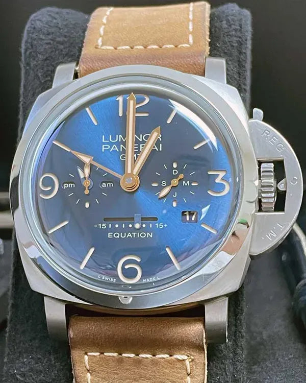 2020 Panerai Luminor Equation of Time GMT 47MM Blue Dial Leather Strap (PAM0670)