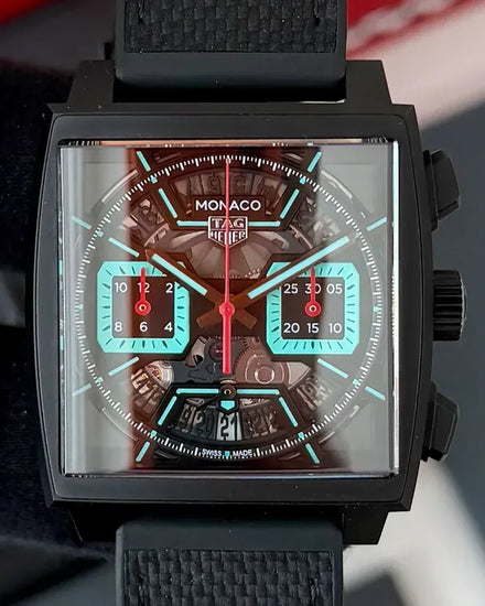 Tag Heuer Monaco Chronograph 39MM Skeleton Dial Textile Strap (CBL2184.FT6236)