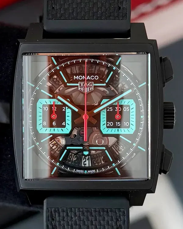 Tag Heuer Monaco Chronograph 39MM Skeleton Dial Textile Strap (CBL2184.FT6236)