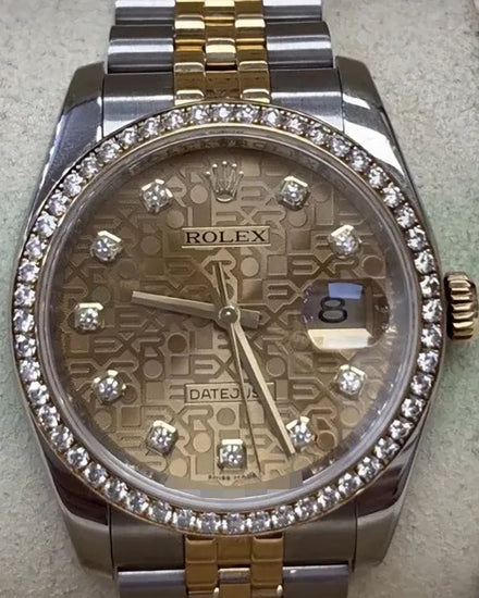 Rolex Datejust 36MM Champagne "Jubilee" Dial Two-Tone Jubilee Bracelet (116243)