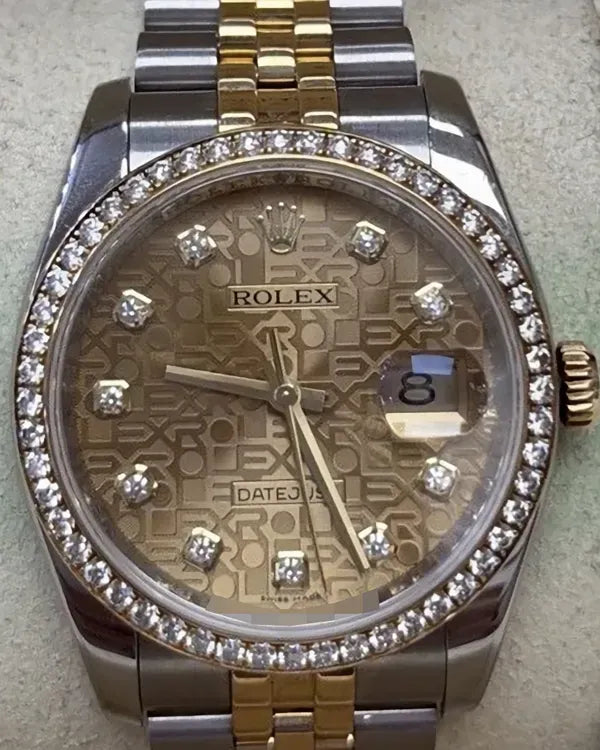 Rolex Datejust 36MM Champagne "Jubilee" Dial Two-Tone Jubilee Bracelet (116243)