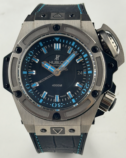 Hublot King Power Barbados Caribbean Edition L.E. 48MM Black Dial Leather Strap (731.NX.1170.GR.CBA12)