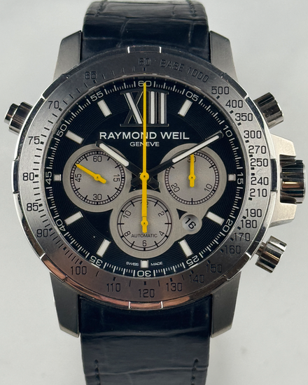 Raymond Weil Nabucco 46MM Black Dial Leather Strap (RW-7800-TIR-00207)