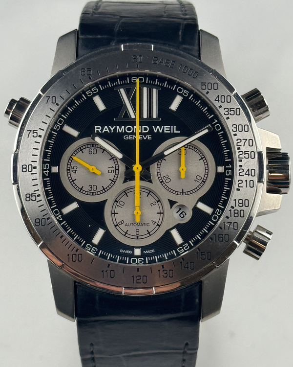 Raymond Weil Nabucco 46MM Black Dial Leather Strap (RW-7800-TIR-00207)