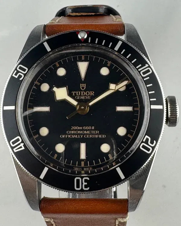 Tudor Black Bay 41MM Black Dial Leather Strap (79230N)
