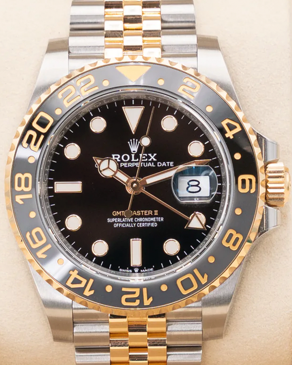 2025 Rolex GMT-Master II 40MM Black Dial Two-Tone Jubilee Bracelet (126713GRNR)