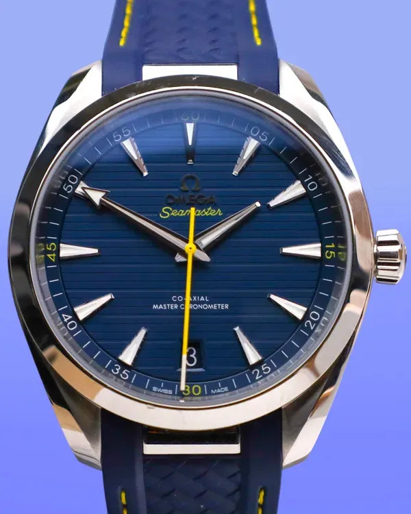 2025 Omega Seamaster Aqua Terra 150M 41MM Blue Dial Rubber Strap (220.12.41.21.03.009)