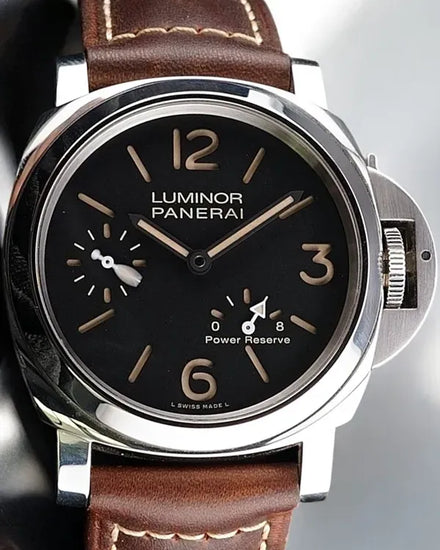 2020 Panerai Luminor 8 Days 44MM Black Dial Leather Strap (PAM00795)