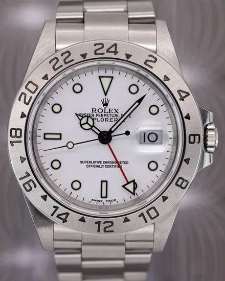 2000 (P Serial) Rolex Explorer II "Polar" 40MM White Dial Oyster Bracelet (16570)