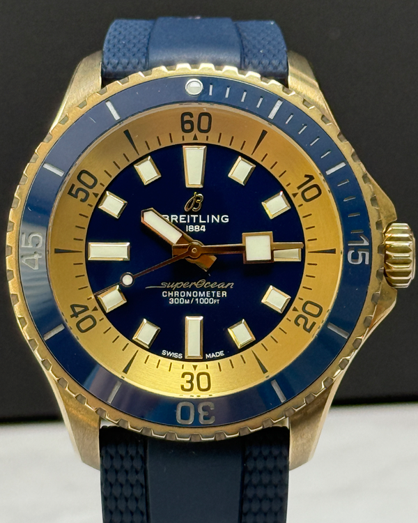 2023 Breitling Superocean L.E. 44MM Blue Dial Rubber Strap (N17376)