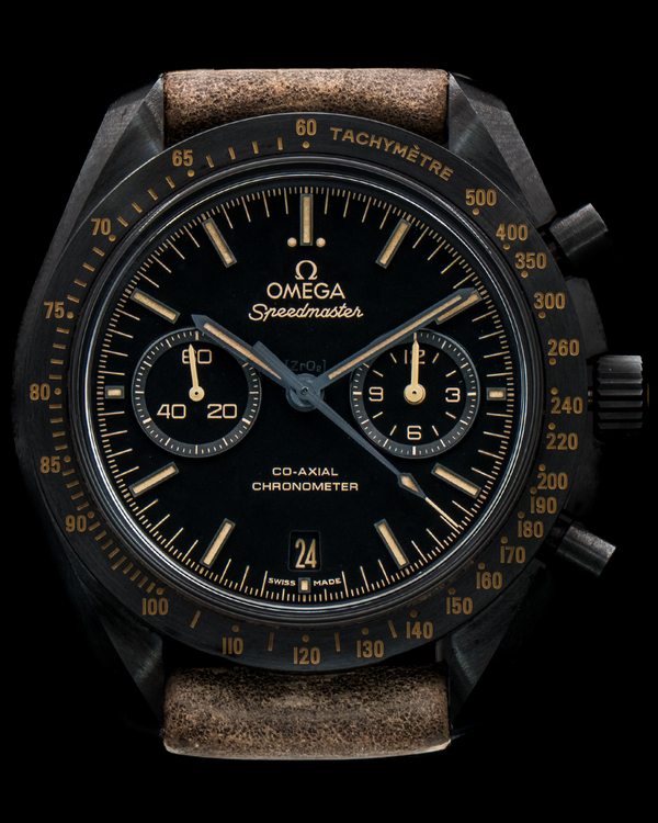2022 Omega Speedmaster Dark Side of the Moon "Vintage Black" 44.25MM Black Dial Leather Strap (311.92.44.51.01.006)