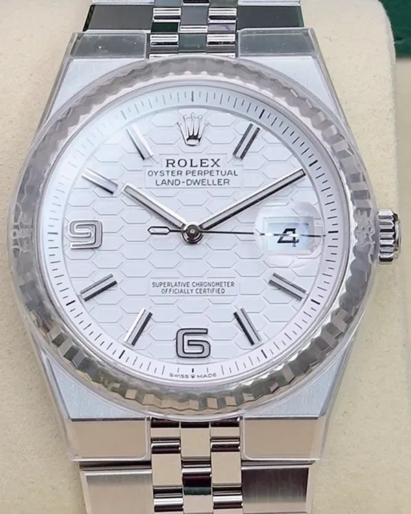 2025 Rolex Land-Dweller 40MM White Dial Flat Jubilee Bracelet (127334)