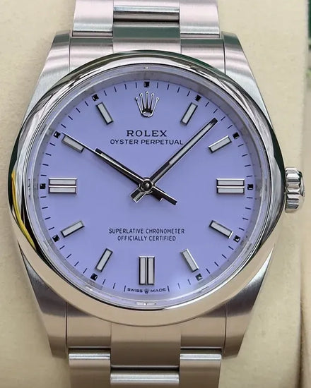 2025 Rolex Oyster Perpetual 36MM Lavender Dial Oyster Bracelet (126000)