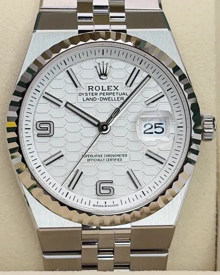 2025 Rolex Land-Dweller 36MM White Dial Flat Jubilee Bracelet (127234)