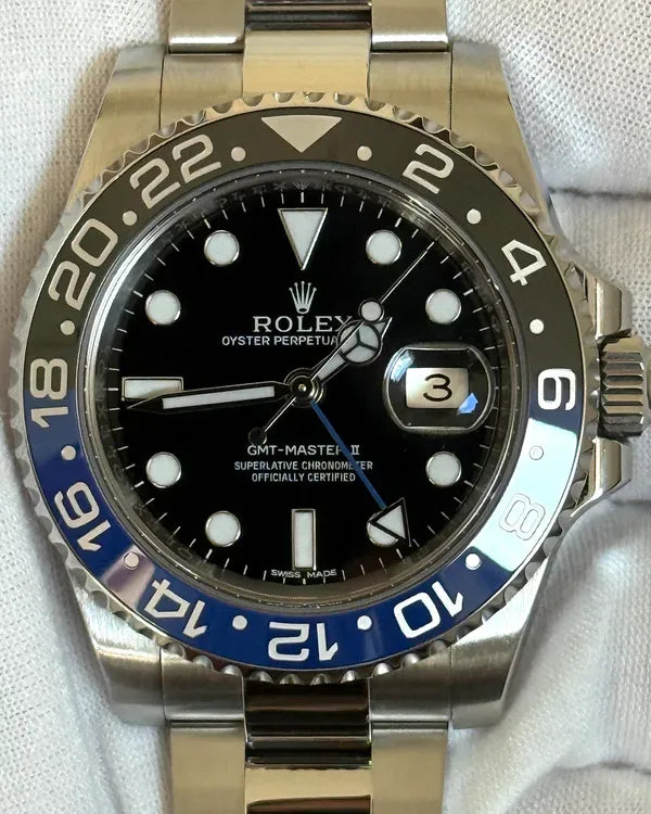 2018 Rolex GMT-Master II "Batman" 40MM Black Dial Oyster Bracelet (116710BLNR)