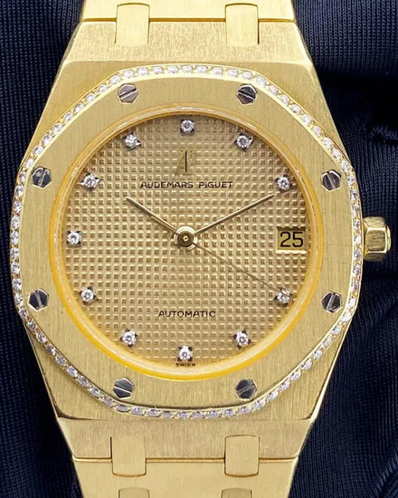 Audemars Piguet Royal Oak 35MM Champagne Dial Yellow Gold Bracelet (679625040243)