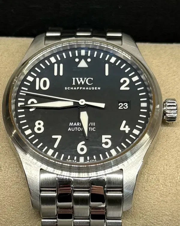 2021 IWC Schaffhausen Pilot Mark XVIII 40MM Black Dial Steel Bracelet (IW327015)
