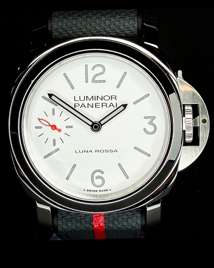 2023 Panerai Luminor Luna Rossa 44MM White Dial Rubber Strap (PAM01342)