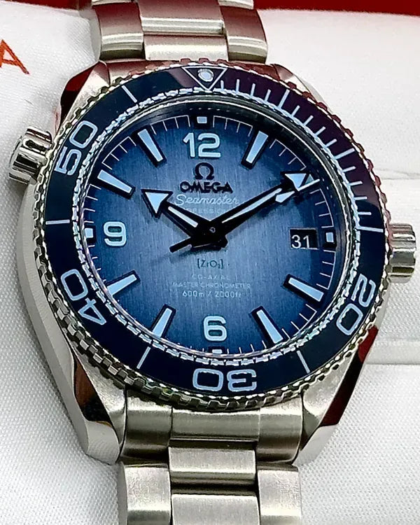 2023 Omega Seamaster Planet Ocean 600M "Summer Blue" 39.5MM Blue Dial Steel Bracelet (215.30.40.20.03.002)