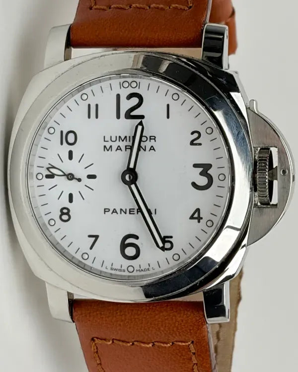 2016 Panerai Luminor Marina 44MM White Dial Leather Strap (PAM00113)