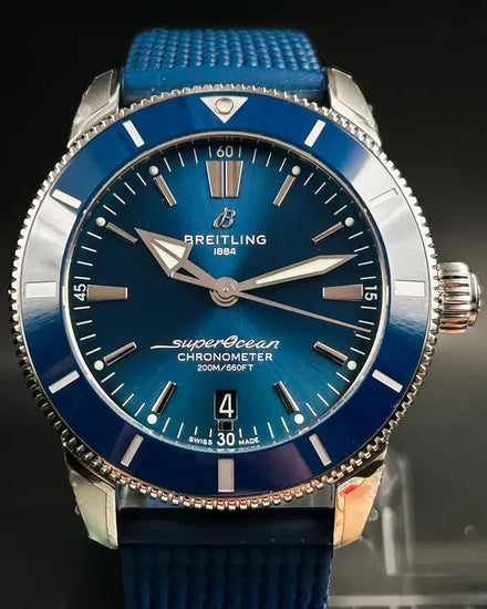 Breitling Superocean Heritage 44MM Blue Dial Rubber Strap (AB2030161C1S1)