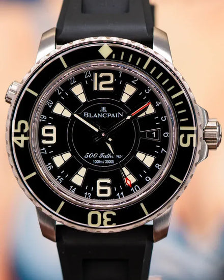 2021 Blancpain Fifty Fathoms 500 Fathoms GMT L.E. 48MM Black Dial Rubber Strap (50021-12B30-52B)