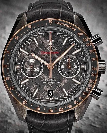 2019 Omega Speedmaster Dark Side of the Moon 44.25MM Meteorite Dial Leather Strap (311.63.44.51.99.001)
