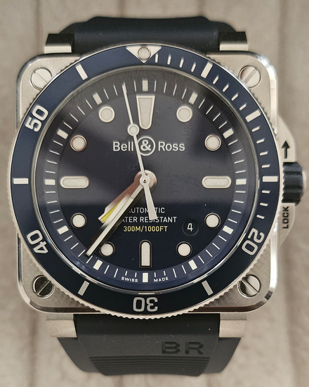 Bell & Ross BR 03-92 Diver 42MM Blue Dial Rubber Strap (BR0392-D-BU-ST/SRB)