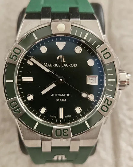 Maurice Lacroix Aikon Automatic 38MM Green Dial Rubber Strap (AI6057-SSL50-630-5)