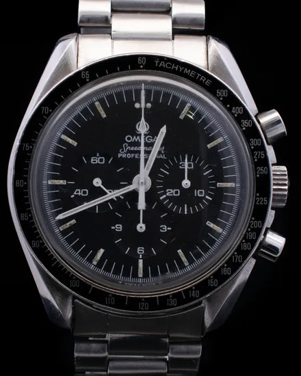 Omega Speedmaster 42MM Black Dial Steel Bracelet (145.022-69)