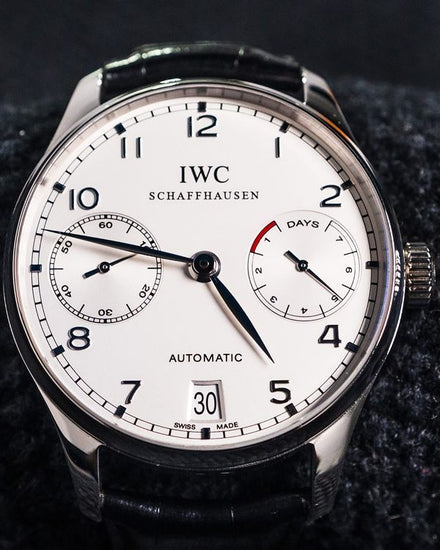 IWC Schaffhausen Portugieser 42MM White Dial Leather Strap (IW500104)