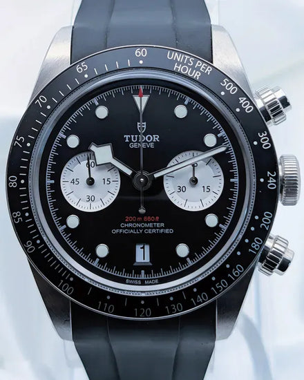 2022 Tudor Black Bay Chrono 41MM Black Dial Aftermarket Rubber Strap (79360N)