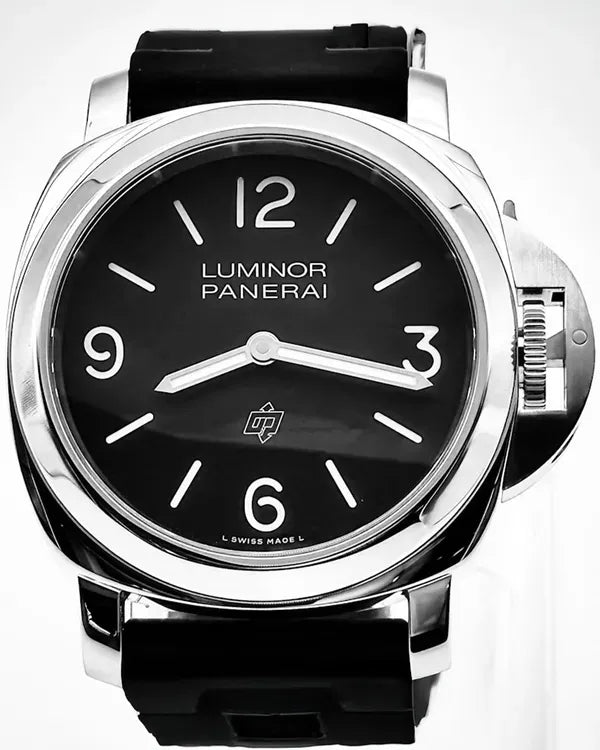 No Reserve - 2023 Panerai Luminor Base Logo 44MM Black Dial Rubber Strap (PAM01086)