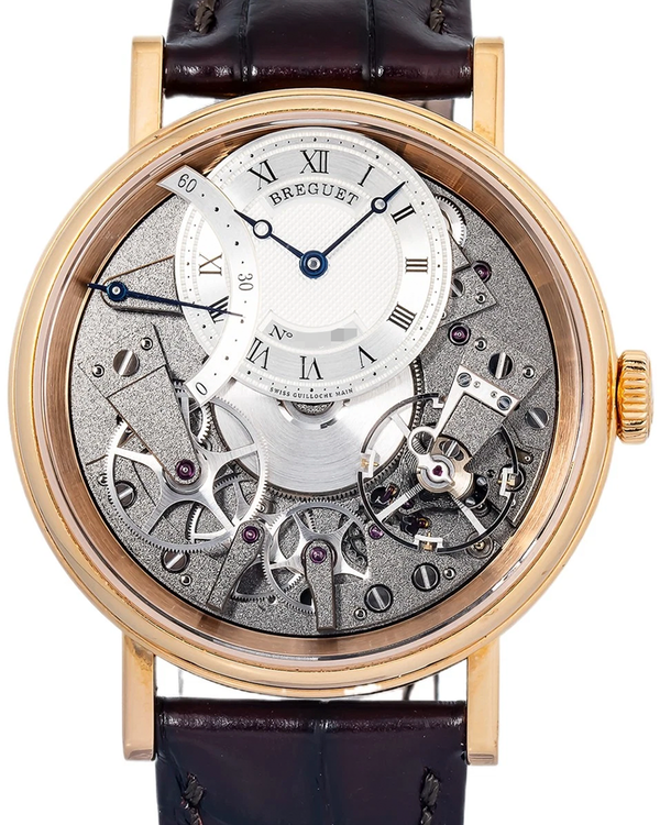 Breguet Tradition Seconde Retrograde 40MM Skeleton Dial Leather Strap (7097)