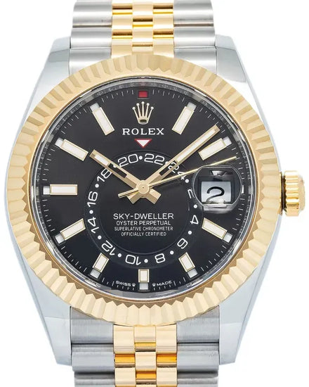 Rolex Sky-Dweller 42MM Black Dial Two-Tone Jubilee Bracelet (336933)
