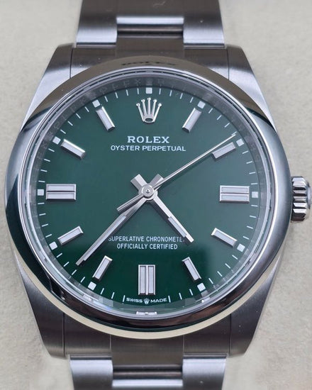 2025 Rolex Oyster Perpetual 36MM Green Dial Oyster Bracelet (126000)