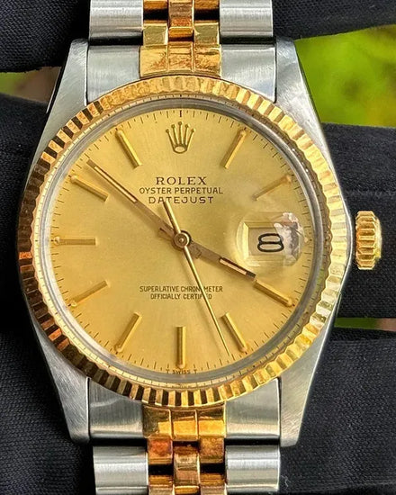 1987 (9 Mill. Serial) Rolex Datejust 36MM Champagne Dial Two-Tone Jubilee Bracelet (16013)