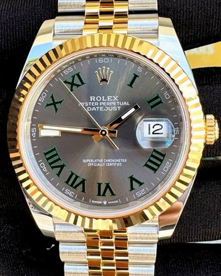 2021 Rolex Datejust "Wimbledon" 41MM Slate Dial Two-Tone Jubilee Bracelet (126333)