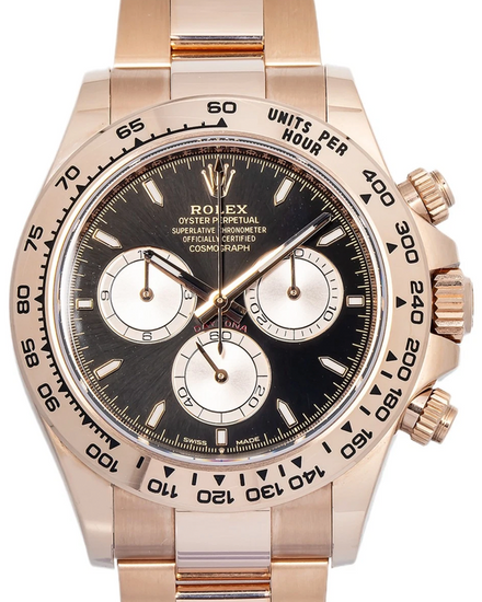 Rolex Cosmograph Daytona 40MM Black Dial Rose Gold Oyster Bracelet (126505)