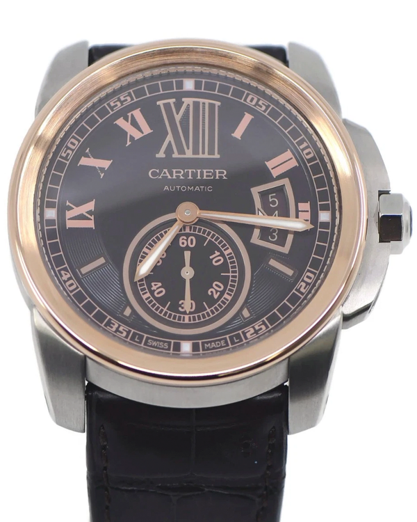 Cartier Calibre de Cartier 42MM Brown Dial Leather Strap (W7100051)
