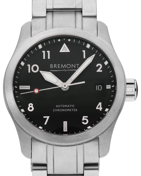 Bremont Solo 37MM Black Dial Steel Bracelet (SOLO37-BS-B)
