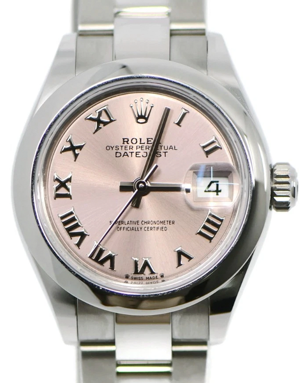 2022 Rolex Lady-Datejust 28MM Pink Dial Oyster Bracelet (279160)