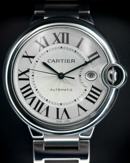 2015 Cartier Ballon Bleu 42MM Silver Dial Steel Bracelet (W69012Z4)