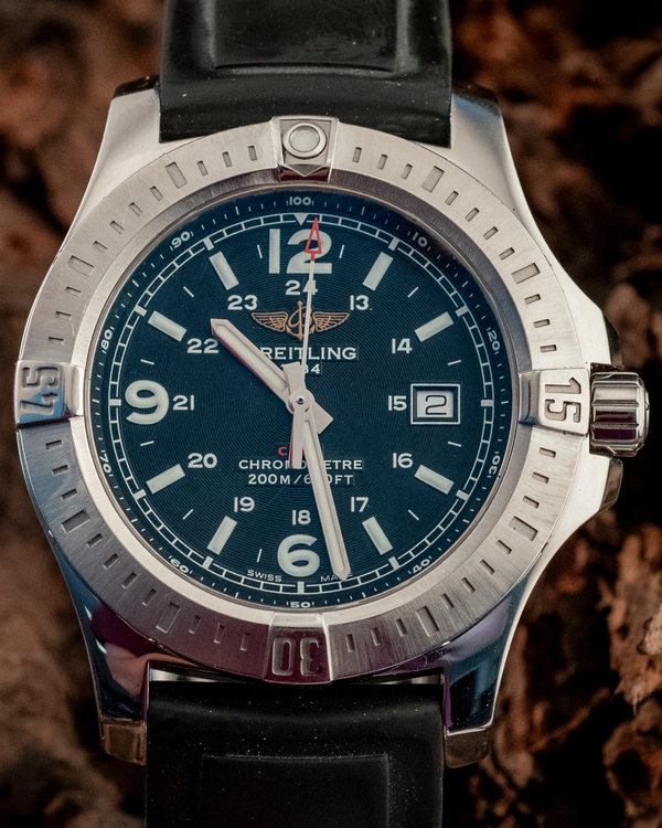 2015 Breitling Colt 44MM Quartz Black Dial Rubber Strap (A74388)