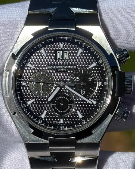 2015 Vacheron Constantin Overseas Chronograph 42MM Black Dial Steel Bracelet (49150/B01A-9097)