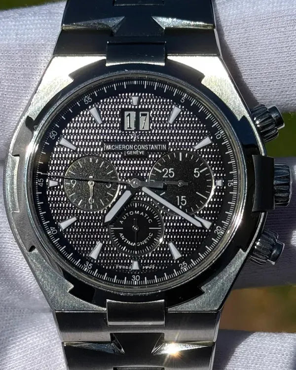 2015 Vacheron Constantin Overseas Chronograph 42MM Black Dial Steel Bracelet (49150/B01A-9097)