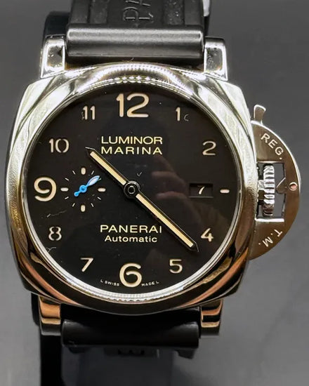 2017 Panerai Luminor Marina 1950 3 Days 44MM Black Dial Rubber Strap (PAM01359)