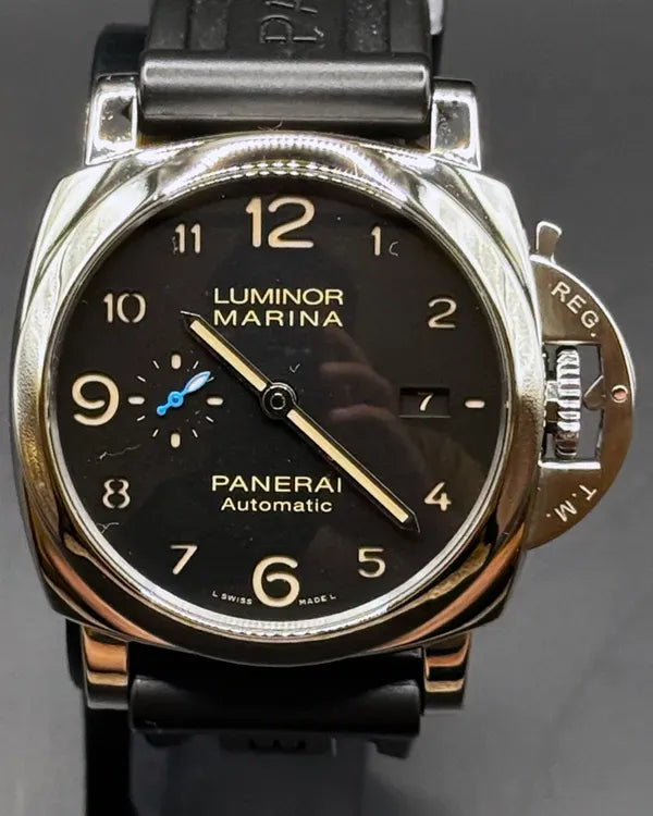 2017 Panerai Luminor Marina 1950 3 Days 44MM Black Dial Rubber Strap (PAM01359)
