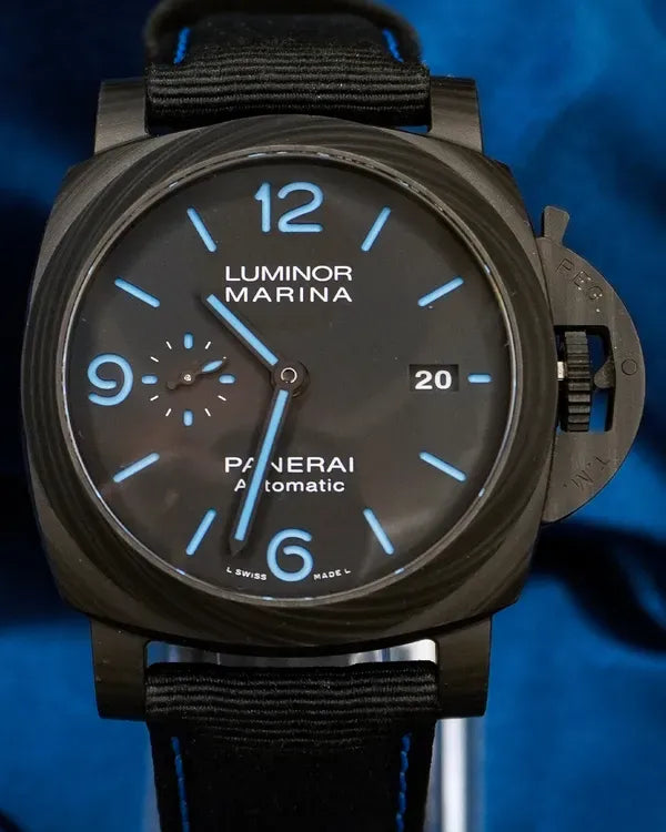 2022 Panerai Luminor Marina Carbotech 44MM Black Dial Textile Strap (PAM01661)