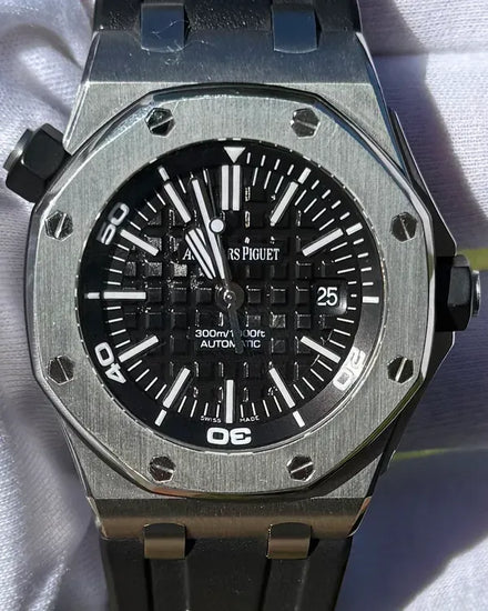 2011 Audemars Piguet Royal Oak Offshore Diver 42MM Black Dial Rubber Strap (15703ST.OO.A002CA.01)